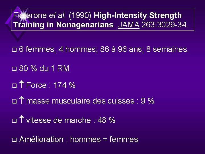 Fiatarone et al. (1990) High-Intensity Strength Training in Nonagenarians JAMA 263: 3029 -34. q