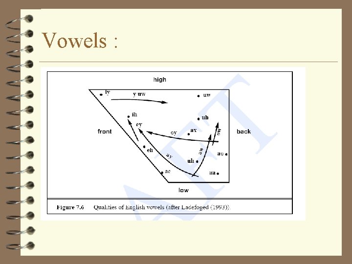 Vowels : 