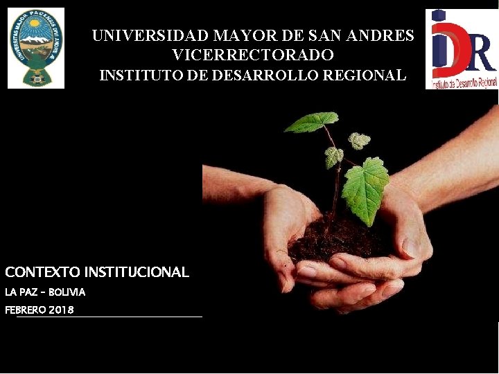 UNIVERSIDAD MAYOR DE SAN ANDRES VICERRECTORADO INSTITUTO DE DESARROLLO REGIONAL LÍMITE DE REDUCCIÓN Y