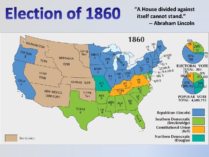 “A House divided against itself cannot stand. ” -- Abraham Lincoln 