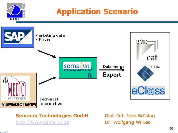 Application Scenario Marketing data / Prices MEDIATO R via. MEDICI EPIM Data merge Export