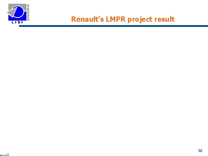 Renault’s LMPR project result 32 