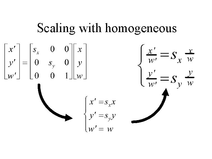 Scaling with homogeneous 
