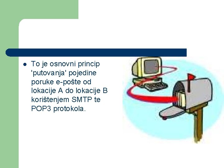 l To je osnovni princip 'putovanja' pojedine poruke e-pošte od lokacije A do lokacije