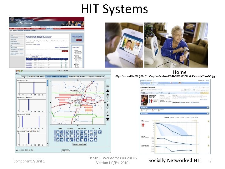 HIT Systems Home http: //www. doseofdigital. com/wp-content/uploads/2009/11/PLM-screenshot-w 450. jpg Public Health Systems Component 7/Unit