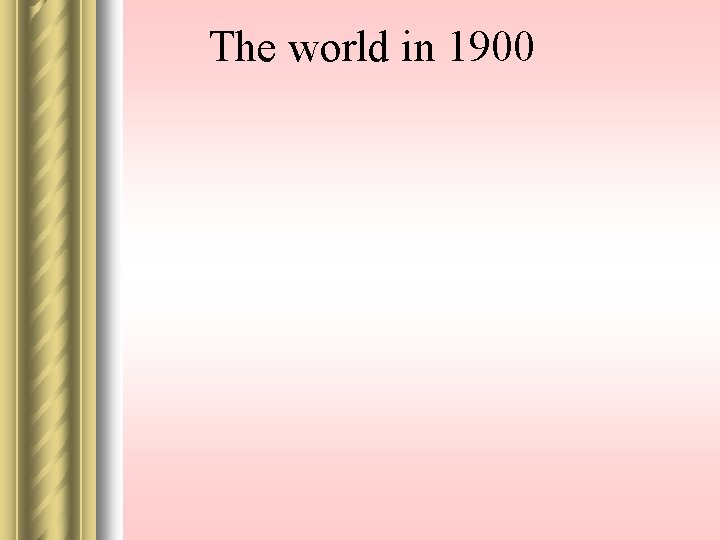 The world in 1900 