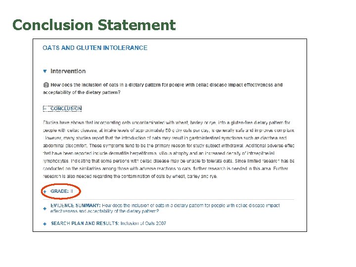 Conclusion Statement 