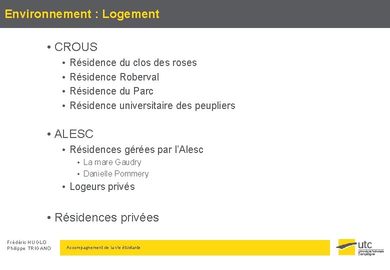 Environnement : Logement • CROUS • • Résidence du clos des roses Résidence Roberval