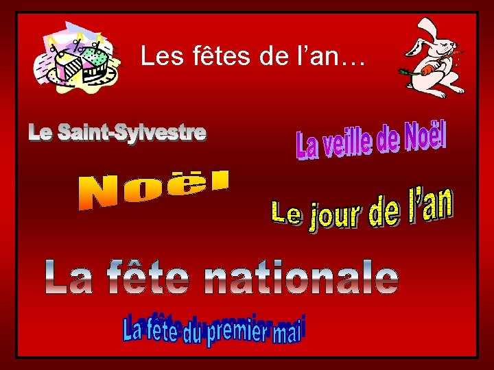 Les fêtes de l’an… 