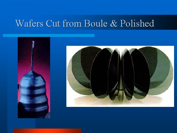 Wafers Cut from Boule & Polished 