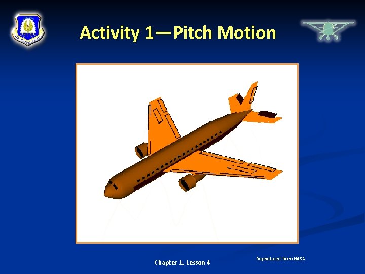 Activity 1—Pitch Motion Chapter 1, Lesson 4 Reproduced from NASA 