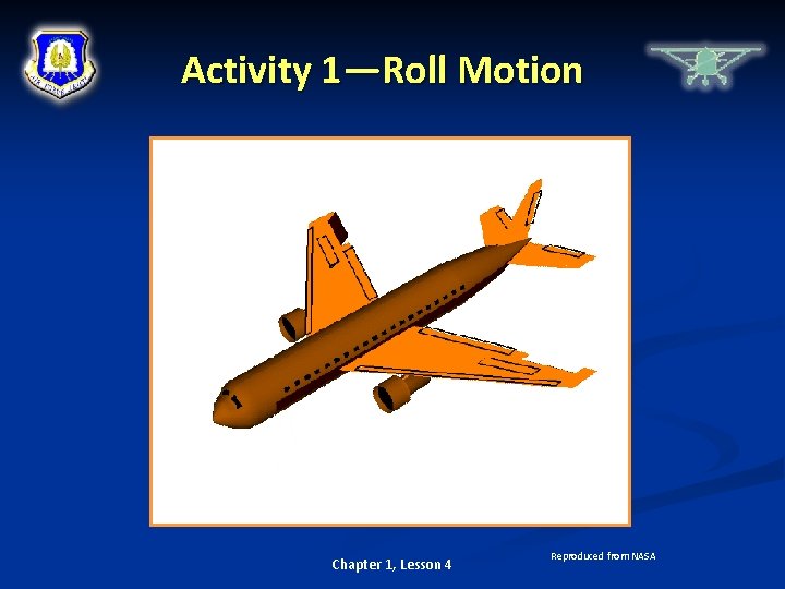 Activity 1—Roll Motion Chapter 1, Lesson 4 Reproduced from NASA 