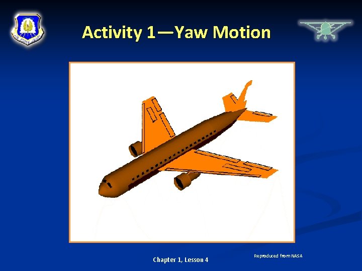 Activity 1—Yaw Motion Chapter 1, Lesson 4 Reproduced from NASA 