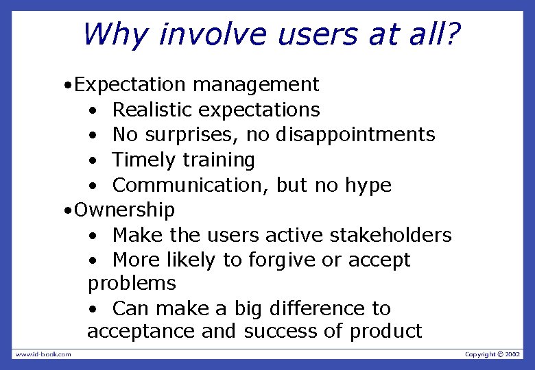 Usercentered approaches to interaction design Overview Why involve