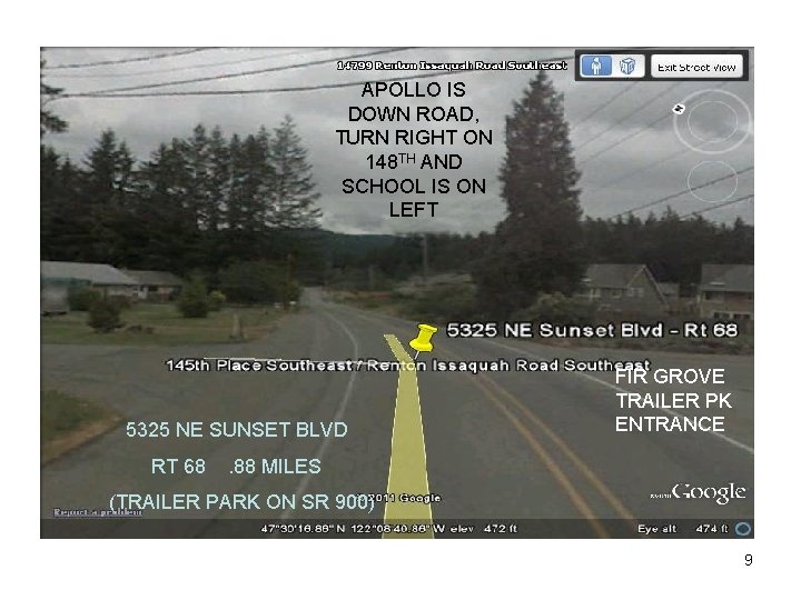 APOLLO IS DOWN ROAD, TURN RIGHT ON 148 TH AND SCHOOL IS ON LEFT