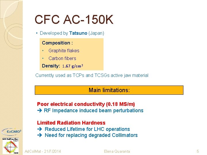 CFC AC-150 K • Developed by Tatsuno (Japan) Composition : • Graphite flakes •