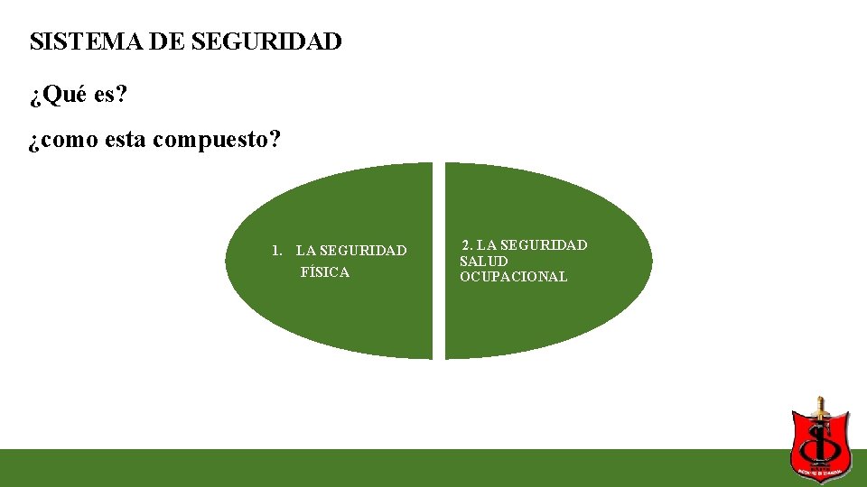SISTEMA DE SEGURIDAD ¿Qué es? ¿como esta compuesto? 1. LA SEGURIDAD YS FÍSICA O SISTEMA DE SEGURIDAD ¿Qué es? ¿como esta compuesto? 1. LA SEGURIDAD YS FÍSICA O