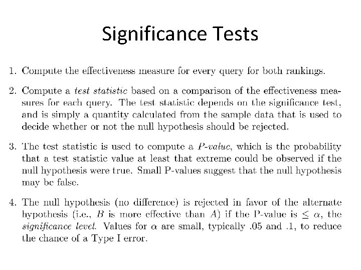 Significance Tests 