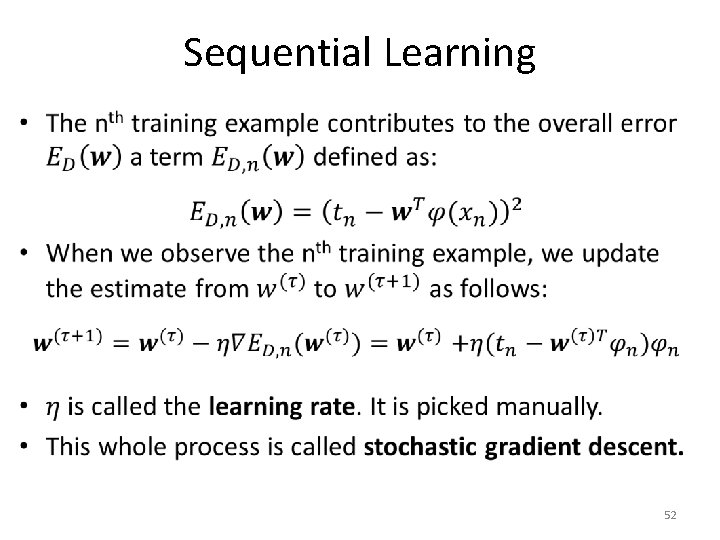 Sequential Learning • 52 