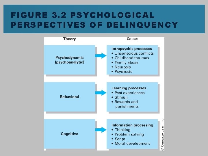 FIGURE 3. 2 PSYCHOLOGICAL PERSPECTIVES OF DELINQUENCY 