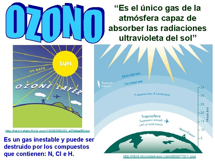 “Es el único gas de la atmósfera capaz de absorber las radiaciones ultravioleta del