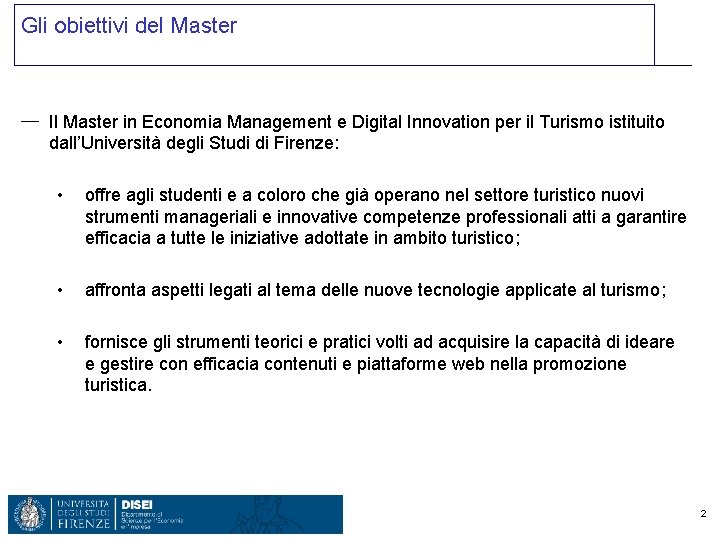 Gli obiettivi del Master ─ Il Master in Economia Management e Digital Innovation per
