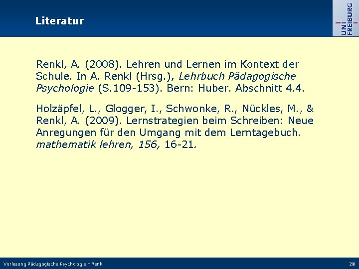 Vorlesung Pdagogische Psychologie Das Lernendogma Sommersemester 2013 Mo