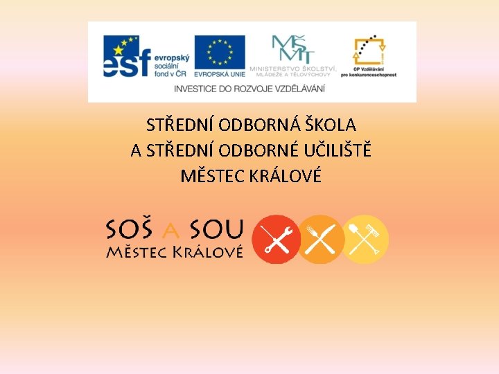 STŘEDNÍ ODBORNÁ ŠKOLA A STŘEDNÍ ODBORNÉ UČILIŠTĚ MĚSTEC KRÁLOVÉ 