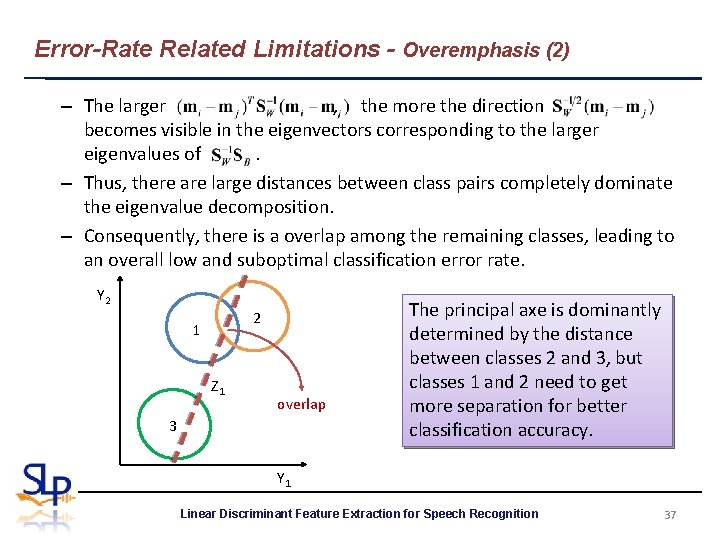 Error-Rate Related Limitations - Overemphasis (2) – The larger , the more the direction