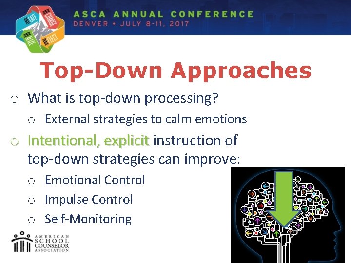 Top-Down Approaches o What is top-down processing? o External strategies to calm emotions o