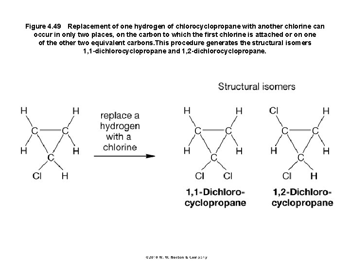 Figure 4. 49 Replacement of one hydrogen of chlorocyclopropane with another chlorine can occur in