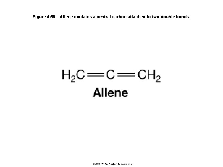 Figure 4. 59 Allene contains a central carbon attached to two double bonds. 