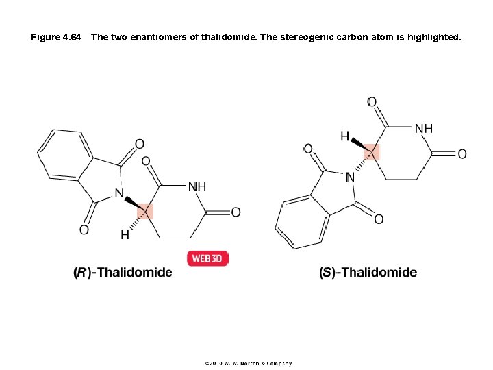Figure 4. 64 The two enantiomers of thalidomide. The stereogenic carbon atom is highlighted. 
