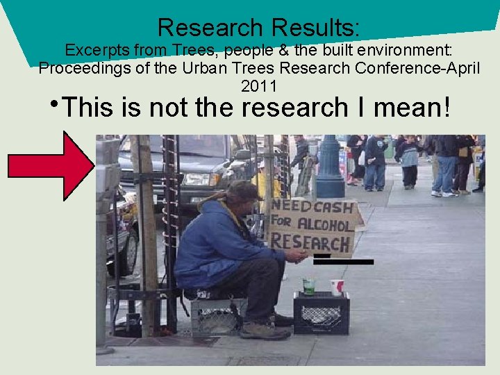 Research Results: Excerpts from Trees, people & the built environment: Proceedings of the Urban