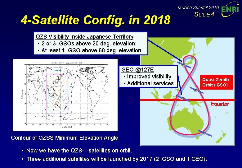 Munich Summit 2016 4 -Satellite Config. in 2018 SLIDE 4 QZS Visibility Inside Japanese Munich Summit 2016 4 -Satellite Config. in 2018 SLIDE 4 QZS Visibility Inside Japanese
