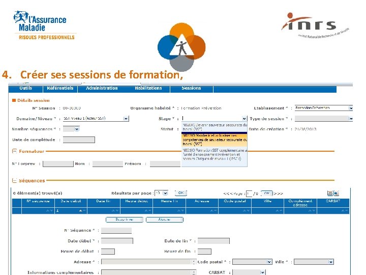 4. Créer sessions de formation, 