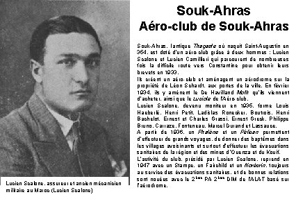 Souk-Ahras Aéro-club de Souk-Ahras Lucien Scalone, assureur et ancien mécanicien militaire au Maroc (Lucien
