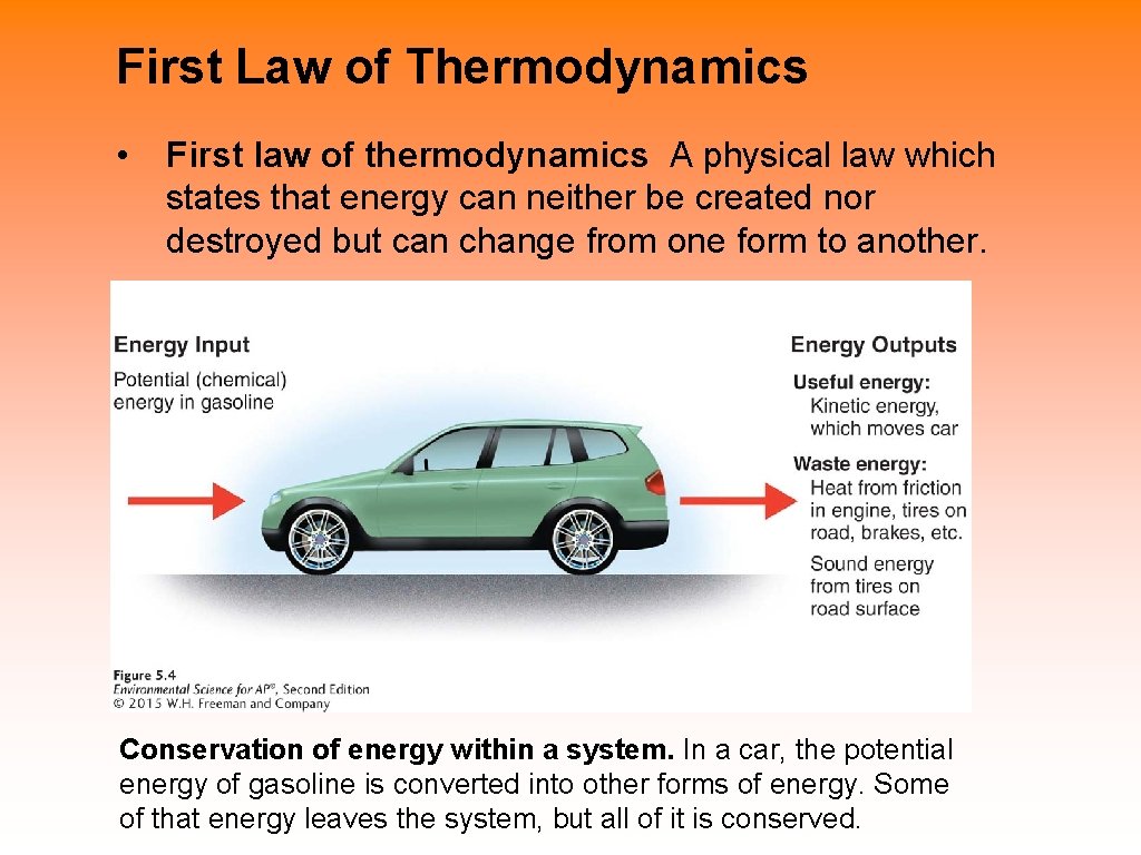 First Law of Thermodynamics • First law of thermodynamics A physical law which states