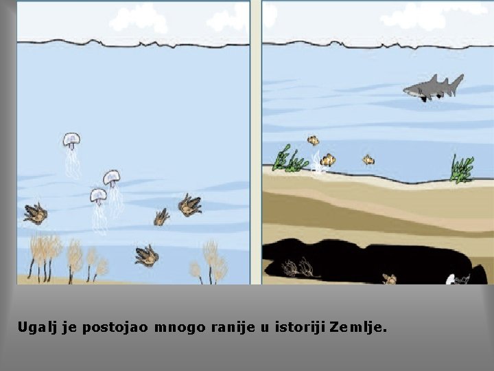 Ugalj je postojao mnogo ranije u istoriji Zemlje. Ugalj je postojao mnogo ranije u istoriji Zemlje.