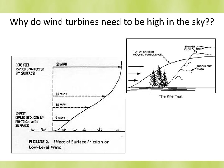 Why do wind turbines need to be high in the sky? ? 