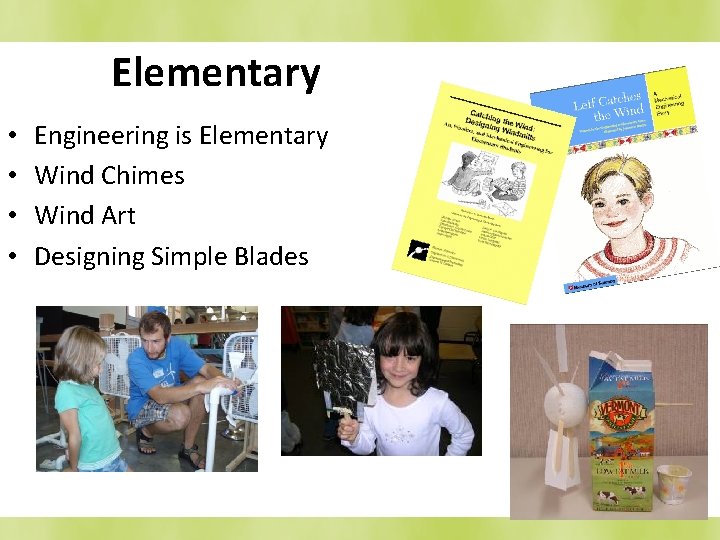 Elementary • • Engineering is Elementary Wind Chimes Wind Art Designing Simple Blades 