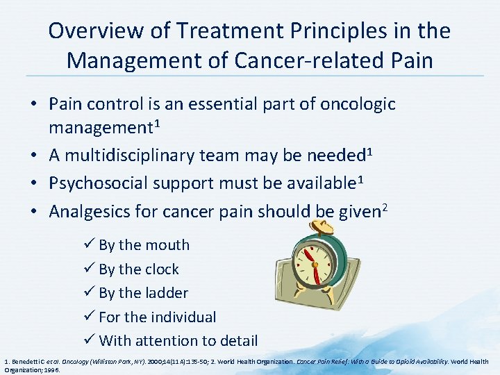 Overview of Treatment Principles in the Management of Cancer-related Pain • Pain control is