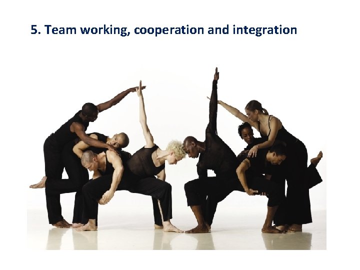 5. Team working, cooperation and integration 