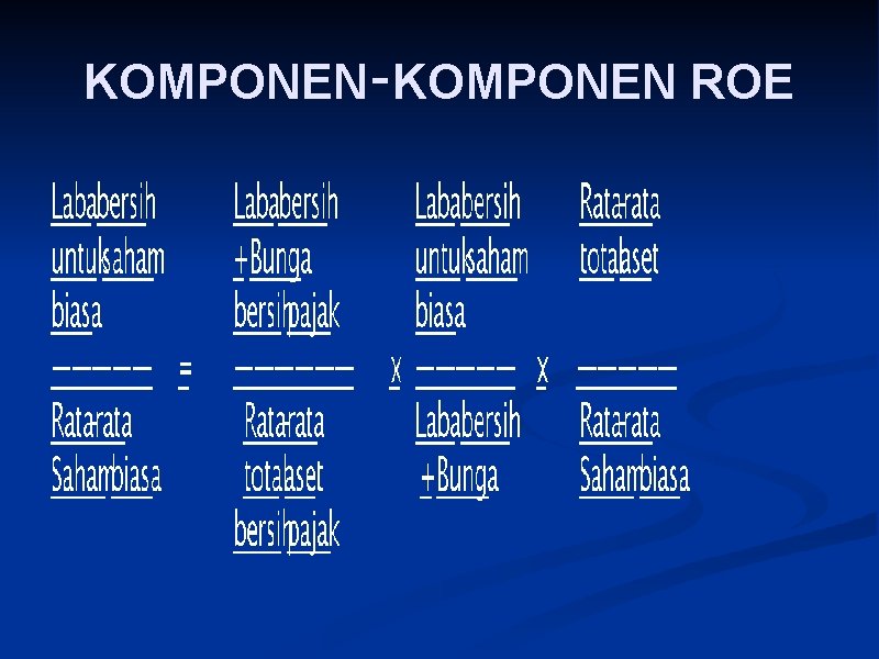 KOMPONEN‑KOMPONEN ROE 