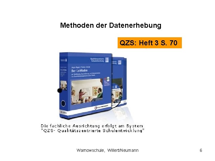 Methoden der Datenerhebung QZS: Heft 3 S. 70 Warnowschule, Willert/Neumann 6 