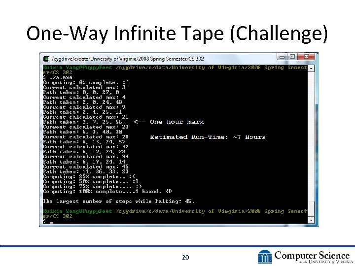 One-Way Infinite Tape (Challenge) 20 One-Way Infinite Tape (Challenge) 20