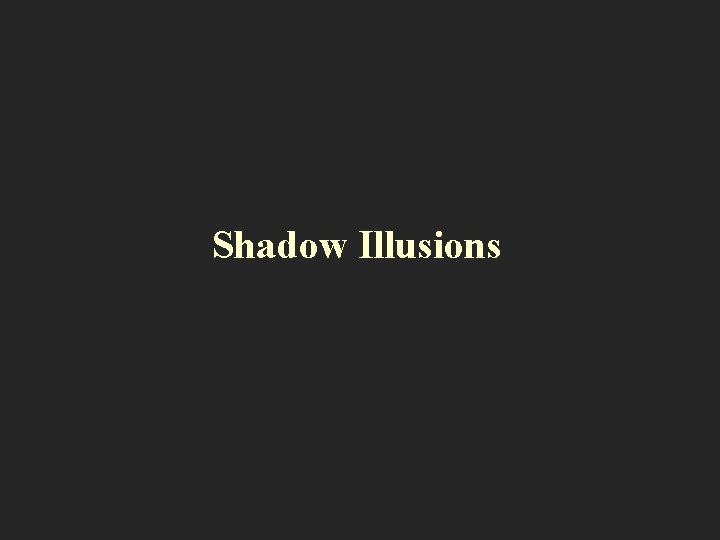 Shadow Illusions 