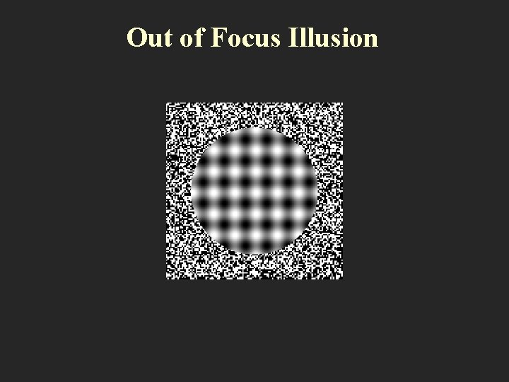 Out of Focus Illusion 