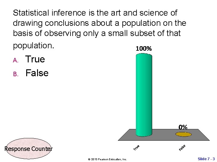Statistical inference is the art and science of drawing conclusions about a population on