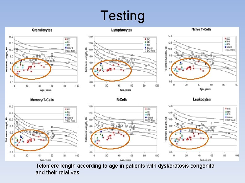 Testing Telomere length according to age in patients with dyskeratosis congenita and their relatives